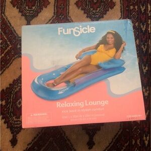 Funsicle Blue Inflatable Relaxing Lounge